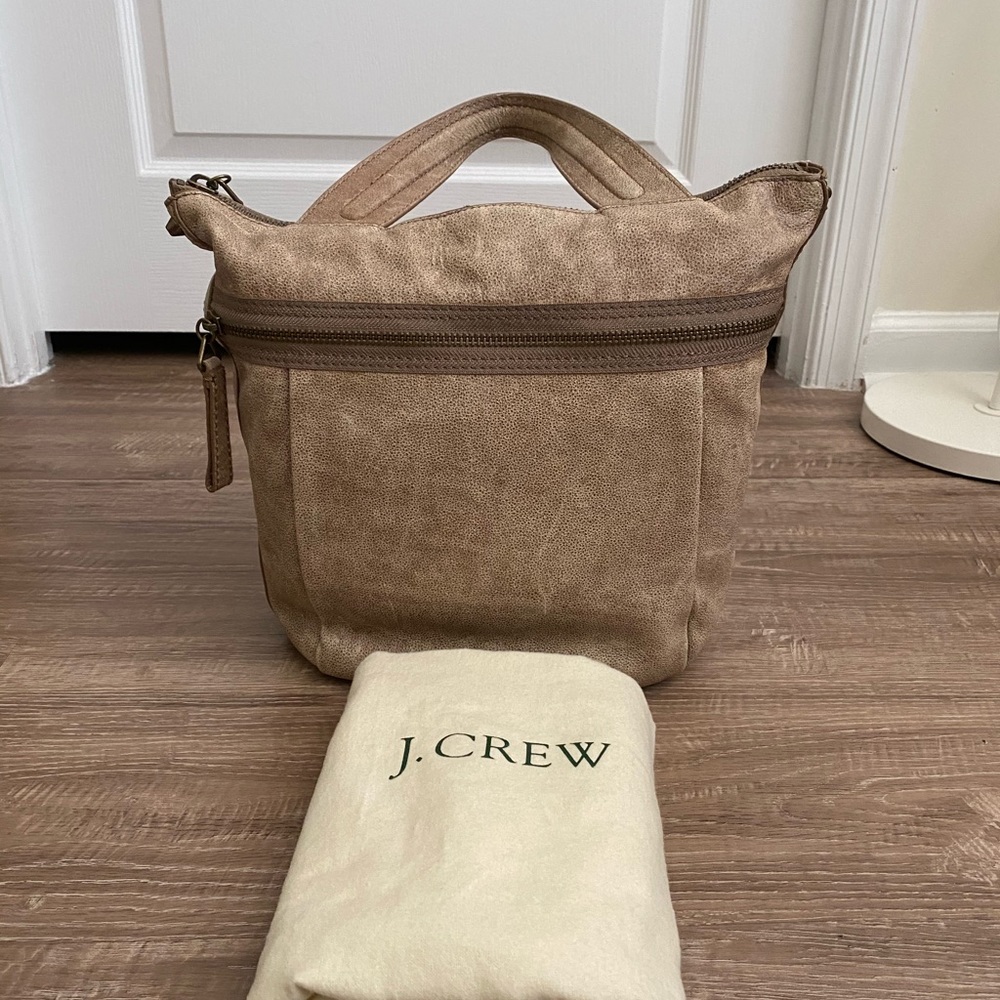 J Crew Corsa Distressed Moto Tote